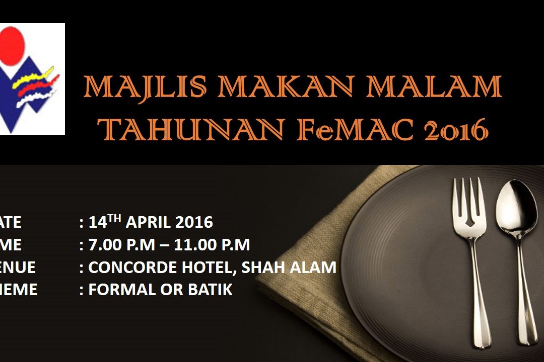 JEMPUTAN MAJLIS MAKAN MALAM TAHUNAN FeMAC 2016